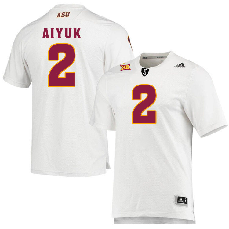 #2 Brandon Aiyuk Arizona State Sun Devils College Football Jerseys Stitched-White